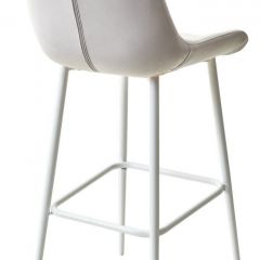 Барный стул ХОФМАН, цвет H-09 Светло-серый, велюр / белый каркас М-City в Добрянке - dobryanka.mebel24.online | фото 4