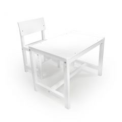 Детский растущий комплект стол и стул Я САМ "Лофт" (Белый, Белый) в Добрянке - dobryanka.mebel24.online | фото