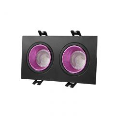 DK3072-BK+PI Встраиваемый светильник, IP 20, 10 Вт, GU5.3, LED, черный/розовый, пластик в Добрянке - dobryanka.mebel24.online | фото