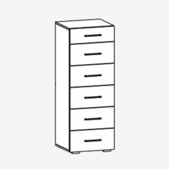 Фиеста №15 Комод с 6ю ящ (Венге/Белый глянец) в Добрянке - dobryanka.mebel24.online | фото