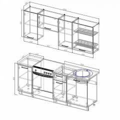 Кухонный гарнитур Жемчуг 2000 (Стол. 26мм) в Добрянке - dobryanka.mebel24.online | фото 2