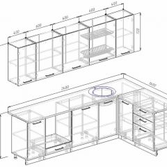 Кухонный гарнитур угловой Графика 2600х1600 (Стол. 26мм) в Добрянке - dobryanka.mebel24.online | фото 2