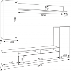 Гостиная Альфа (Белый/Белый глянец) в Добрянке - dobryanka.mebel24.online | фото 4