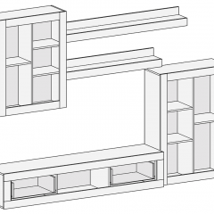 Гостиная Детройт 2 (Дуб сонома/Белый бриллиант) в Добрянке - dobryanka.mebel24.online | фото 2