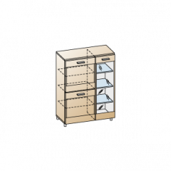 Гостиная Камелия Композиция 12 (Снежный ясень) в Добрянке - dobryanka.mebel24.online | фото 8