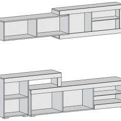 Гостиная Канзас (Дуб Золотой/Белый бриллиант) в Добрянке - dobryanka.mebel24.online | фото 3