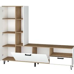 Гостиная Трикс (Дуб крафт золотой/Белый текстурный) в Добрянке - dobryanka.mebel24.online | фото 2