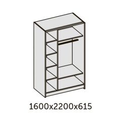 ИННЭС-5 Шкаф-купе 2-х дв. 1600 (2дв. Ф1 - венге) в Добрянке - dobryanka.mebel24.online | фото 2