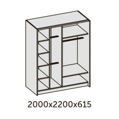 ИННЭС-5 Шкаф-купе 2-х дв. 2000 (2дв. Ф1 - венге) в Добрянке - dobryanka.mebel24.online | фото 3