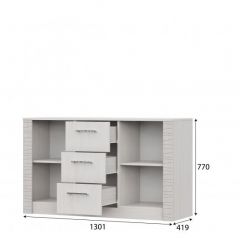ГАММА 20 Комод 3 ящика 2-х створчатый Серия №4 в Добрянке - dobryanka.mebel24.online | фото 2