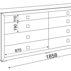 Комод большой Глэдис М27 (ЯШС/Белый) в Добрянке - dobryanka.mebel24.online | фото 2
