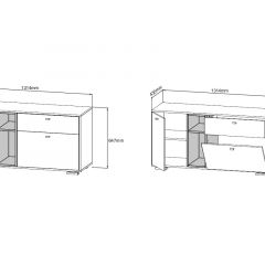 ЛАНС Комод К101 (дуб бунратти/белый) в Добрянке - dobryanka.mebel24.online | фото 2