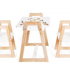 Комплект детской мебели стол и  два стула Я САМ "Лофт-Дуо" (Белый) в Добрянке - dobryanka.mebel24.online | фото