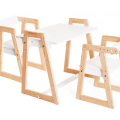 Комплект детской мебели стол и  два стула Я САМ "Лофт-Дуо" (Белый) в Добрянке - dobryanka.mebel24.online | фото 2