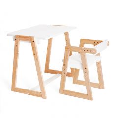 Комплект детской мебели стол и  два стула Я САМ "Лофт-Дуо" (Белый) в Добрянке - dobryanka.mebel24.online | фото 8