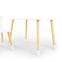 Комплект детской мебели стол и стул Корона (Белый/Белый/Береза) в Добрянке - dobryanka.mebel24.online | фото 2