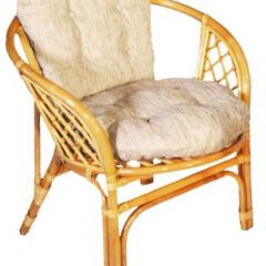 Кресло Багама, подушки светлые обычные шенил (Мёд) в Добрянке - dobryanka.mebel24.online | фото
