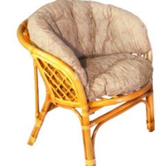 Кресло Багама, подушки светлые полные шенил (Мёд) в Добрянке - dobryanka.mebel24.online | фото
