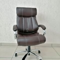 Кресло Barneo K-303 для руководителя (коричневая экокожа) в Добрянке - dobryanka.mebel24.online | фото 1