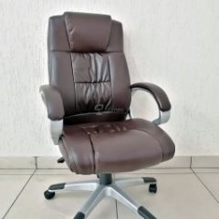 Кресло Barneo K-6 для руководителя (коричневая экокожа) в Добрянке - dobryanka.mebel24.online | фото