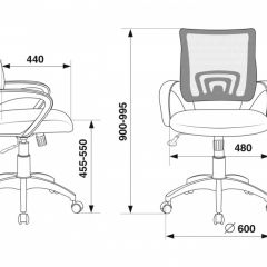 Кресло Бюрократ CH-695N/BL/TW-11 синий TW-05 черный TW-11 в Добрянке - dobryanka.mebel24.online | фото 4