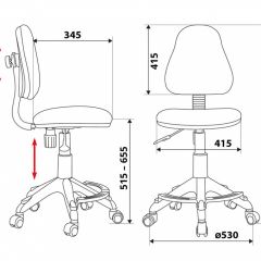 Кресло детское Бюрократ KD-4-F/PENCIL-GN зеленый карандаши в Добрянке - dobryanka.mebel24.online | фото 3