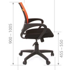 Кресло для оператора CHAIRMAN 696 black (ткань TW-11/сетка TW-05) в Добрянке - dobryanka.mebel24.online | фото 5