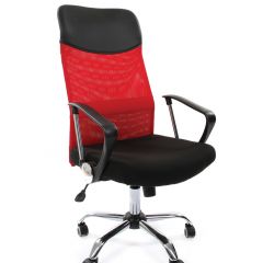 Кресло для руководителя CHAIRMAN 610 N (15-21 черный/сетка красный) в Добрянке - dobryanka.mebel24.online | фото