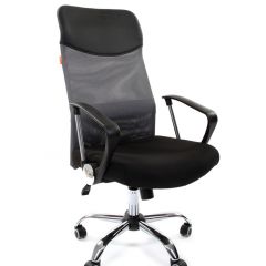 Кресло для руководителя CHAIRMAN 610 N(15-21 черный/сетка серый) в Добрянке - dobryanka.mebel24.online | фото