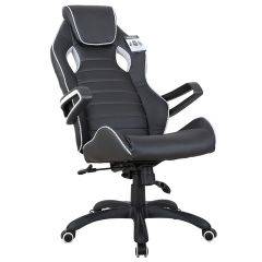 Кресло компьютерное BRABIX Techno Pro GM-003 (экокожа черное/серое, вставки серые) 531814 в Добрянке - dobryanka.mebel24.online | фото 4