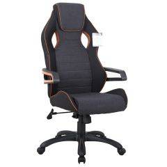 Кресло компьютерное BRABIX Techno Pro GM-003 (ткань черное/серое, вставки оранжевые) 531813 в Добрянке - dobryanka.mebel24.online | фото 1