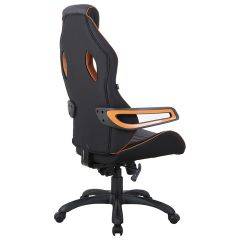 Кресло компьютерное BRABIX Techno Pro GM-003 (ткань черное/серое, вставки оранжевые) 531813 в Добрянке - dobryanka.mebel24.online | фото 6