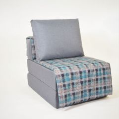 Кресло-кровать бескаркасное Харви (серый-квадро азур) в Добрянке - dobryanka.mebel24.online | фото