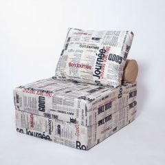 Кресло-кровать-пуф бескаркасное Прайм (Газета) в Добрянке - dobryanka.mebel24.online | фото