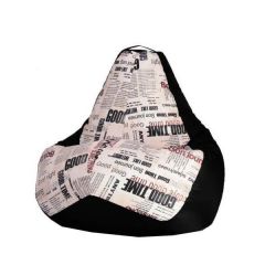 Кресло-мешок XL Газета-Black в Добрянке - dobryanka.mebel24.online | фото