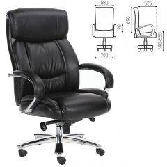 Кресло офисное BRABIX "Direct EX-580" (хром/рециклированная кожа/черное) 531824 в Добрянке - dobryanka.mebel24.online | фото