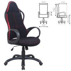 Кресло офисное BRABIX PREMIUM "Force EX-516" (ткань черное/вставки красные) 531571 в Добрянке - dobryanka.mebel24.online | фото