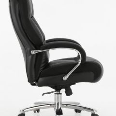 Кресло офисное BRABIX PREMIUM "Bomer HD-007" (рециклированная кожа, хром, черное) 531939 в Добрянке - dobryanka.mebel24.online | фото 3