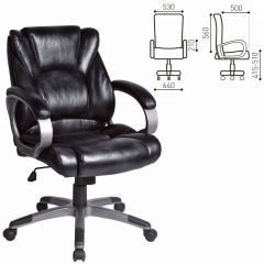 Кресло офисное BRABIX "Eldorado EX-504", экокожа, черное, 530874 в Добрянке - dobryanka.mebel24.online | фото 3