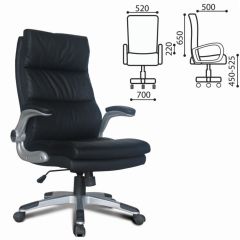 Кресло офисное BRABIX "Fregat EX-510" (рециклированная кожа, черное) 530863 в Добрянке - dobryanka.mebel24.online | фото 2
