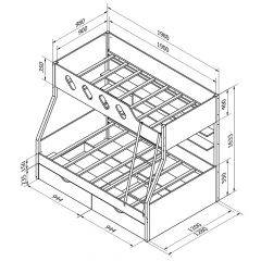Кровать двухъярусная ДЕЛЬТА-20.02 в Добрянке - dobryanka.mebel24.online | фото 5