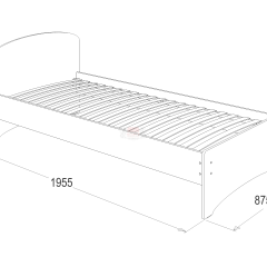 Кровать-2 одинарная (800*1900) в Добрянке - dobryanka.mebel24.online | фото 2
