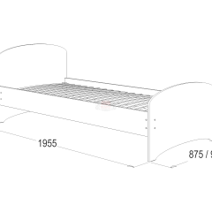 Кровать-4 одинарная (900*1900) в Добрянке - dobryanka.mebel24.online | фото 2