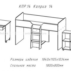 КАПРИЗ-14 Кровать 800 двухъярусная без рисунка в Добрянке - dobryanka.mebel24.online | фото 2