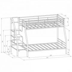 Кровать двухъярусная "Толедо-1" Черный/Венге в Добрянке - dobryanka.mebel24.online | фото 2