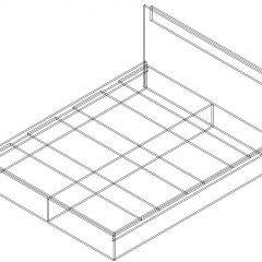 СОФИЯ Кровать КР 1400 (венге/дуб белфорт) щиты в Добрянке - dobryanka.mebel24.online | фото 2