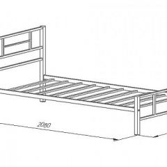 Кровать металлическая "Кадис 900х1900" Коричневый в Добрянке - dobryanka.mebel24.online | фото 2