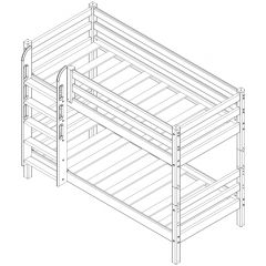 Кровать низкая с прямой лестницей Соня (Вариант 11) в Добрянке - dobryanka.mebel24.online | фото 4