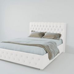 Кровать Версаль 1600 без основания (экокожа белый) в Добрянке - dobryanka.mebel24.online | фото