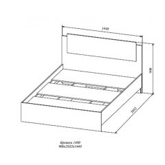 СОФИ СКР1400.1Кровать 1400 в Добрянке - dobryanka.mebel24.online | фото 2